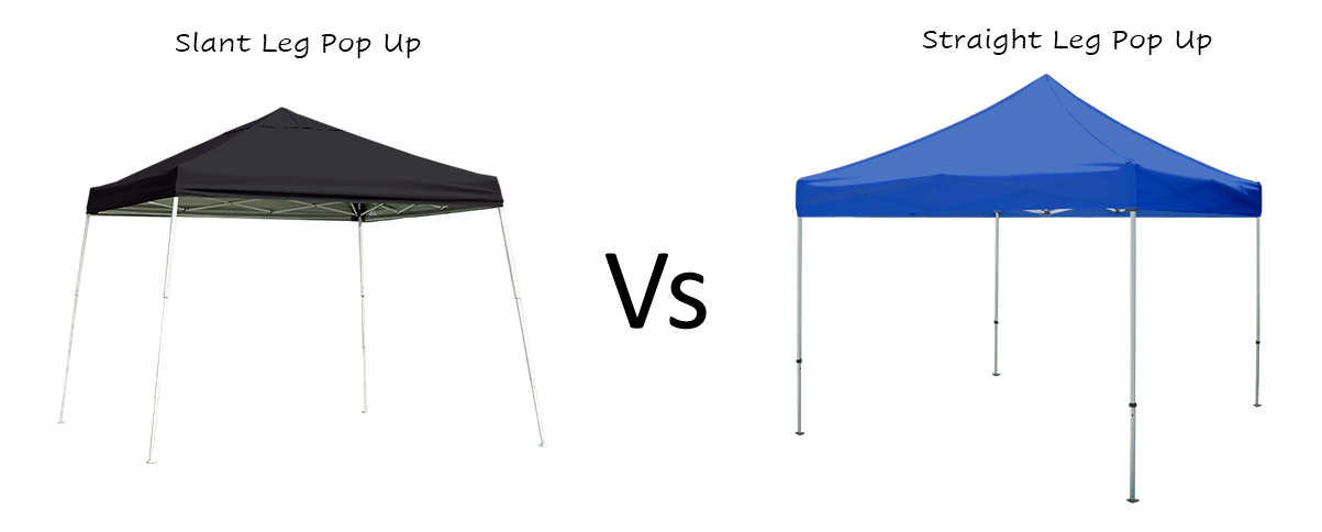 Straight leg canopy clearance tent